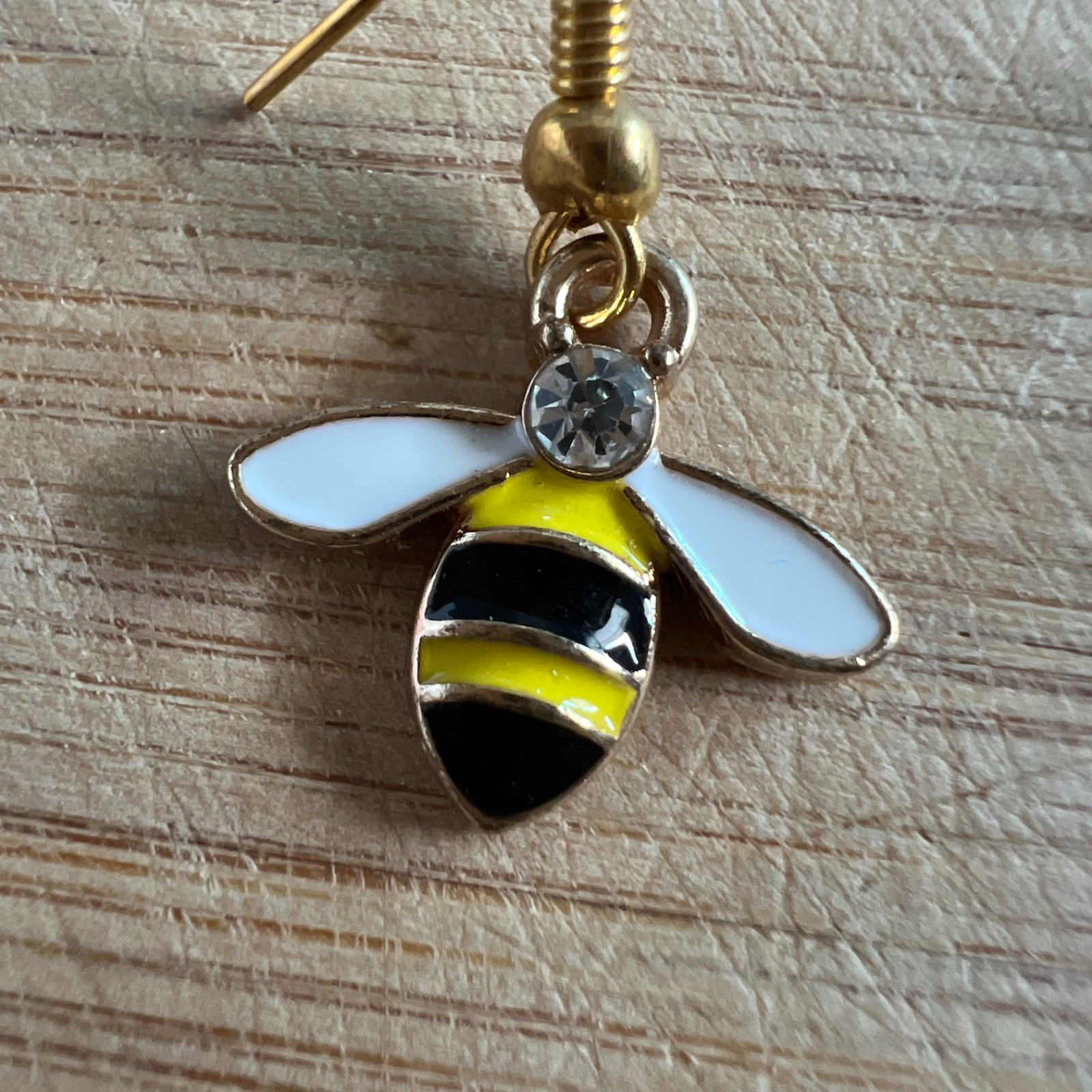 Bee Earrings Handmade Multicolor - image 2