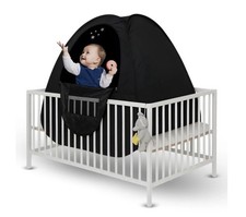 Baby Sleep Tent   Breathable Blackout Cover for Pack N Play, Mini Cribs  Travel