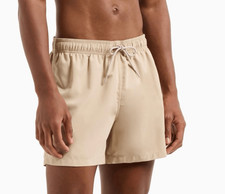 Emporio Armani Swim Shorts with Two-Tone Eagle Embroidery