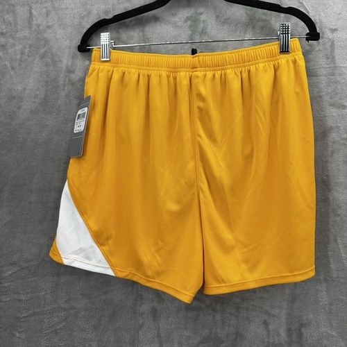 ASICS Running Shorts Womens Medium Yellow White Break Through Pull on Mesh Lined - Picture 4 of 10