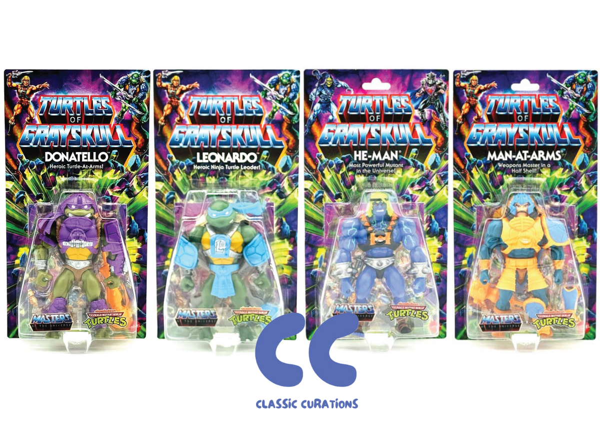 TMNT x MOTU Turtles of Grayskull Action Figures Complete Waves New