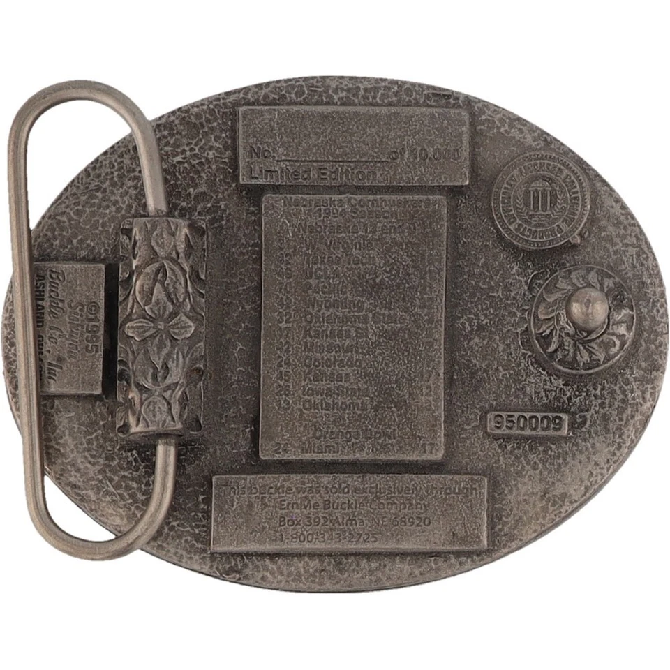 Nuevo Nebraska Cornhuskers Herbie Husker Fútbol Americano Años 90 Nuevo De Colección Hebilla de Cinturón Foto 2 de 4