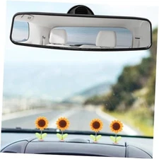 JIANWEI 9.45'' Car Rear View Mirror with Suction Cup, Universal Anti Black