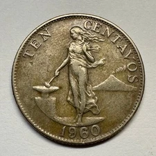 1960 Philippines 10 Centavos - Coin #C-025