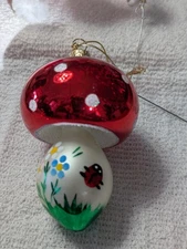 Vintage De Carlini Mushroom Ornament