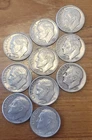 [10 Coin Lot] 90% Silver Roosevelt Dimes 1950 to 1964 - C