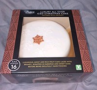 Christmas Cake Infused  With Brandy Iced All Over Fruits & Nuts. 907g. Free P&P