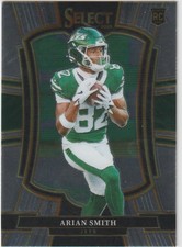 2025 PANINI SELECT ARIAN SMITH WR JETS ROOKIE #177 HOT!