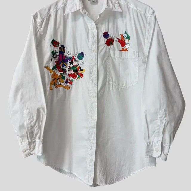 Vintage Disney Mickey & Friends Embroidered Shirt - Women M-L
