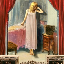 Gossamer Silk  Lace Pink Flapper Slip 1920  s Sheer Art Deco Lingerie Vintage A