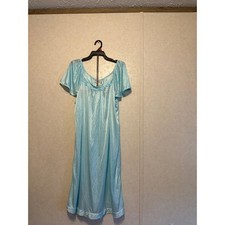 Lati Fashion Women's Silky Nightgown Baby Blue Size M Sleepwear