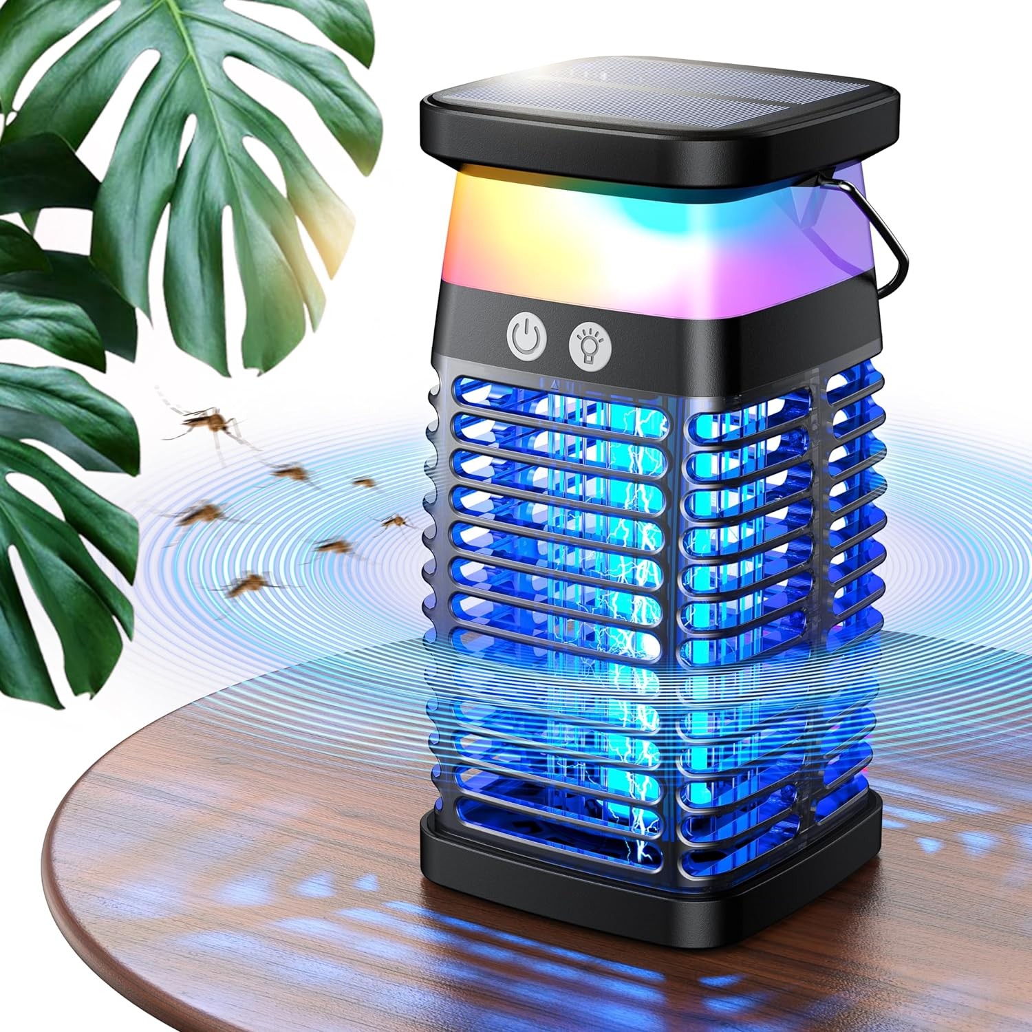 WULYNO Bug Zapper для наружного и внутреннего использования с RGB-подсветкой и лампой для чтения SJZ-071 - ЧЕРНЫЙ 4890₽
