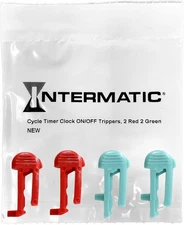Intermatic Cycle Timer Clock ON/OFF Plastic Switch Trippers - Red & Green 