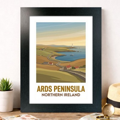 Ards Peninsula, Nordirland Reise Poster Giclée Kunstdruck