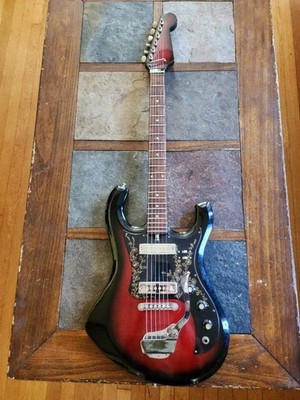 Kimberly Teisco vintage MIJ double-cut gold foil 60s - red burst