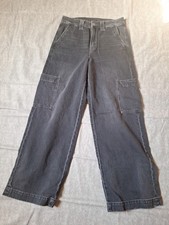 American Eagle Super High Rise Baggy Wide Leg Jeans Size 2 Stretch