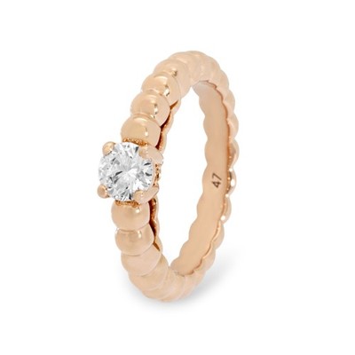 Van Cleef & Arpels Perlee Ring 18k rose gold Diamond US4 VCARO1WG00 Pre-owned