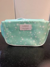 Clinique Kate Spade Makeup Bag Mint Green With Star Print