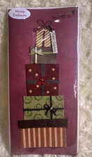 Papyrus Christmas Card  2010  Stacked 3D Die Cut Presents Money Enclosure