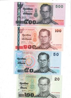 THAILAND 4 NOTES AU/UNC TO UNC