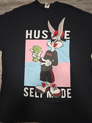 3FORTY INC.  GRAPHIC T SHIRT . ( HUSTLE ORIGINAL SELF MADE ) .MENS .SIZE XL