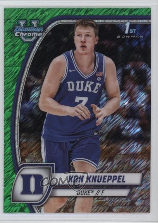 2024-25 Bowman U Chrome Green Shimmer Refractor Kon Knueppel #48 tw0