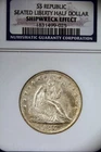 1857 O 50c Seated Liberty Half Dollar NGC SS Republic Shipwreck Treasure Coin