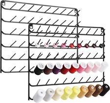 2 Pack 54 Spools Thread Holder Rack Wall Mount Embroidery Thread Organizer