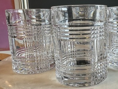 Vintage Ralph Lauren Crystal Glen Plaid Old Fashioned glasses- Set