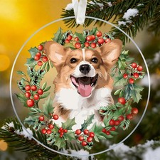 Corgi Christmas Ornament 2025 - Large Size 10cm Dog Tree