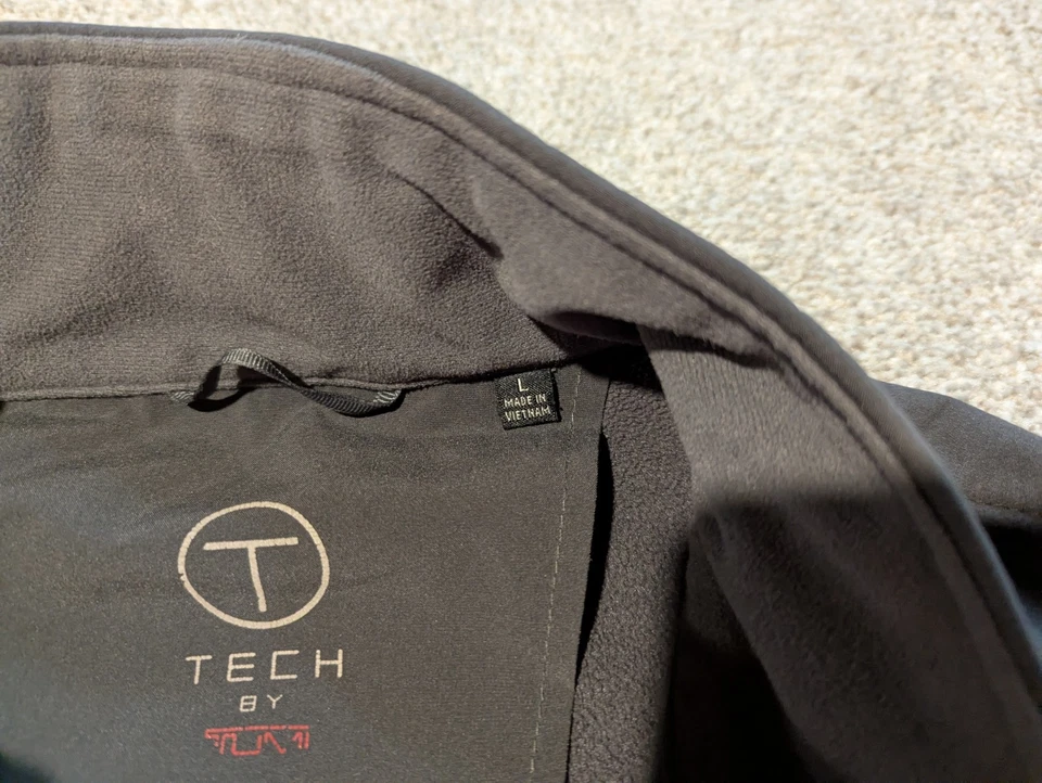 Chaqueta Tumi Tech Para Hombre Grande Gris Softshell Rompevientos Abrigo Forrado de Vellón Exterior Foto 3 de 4