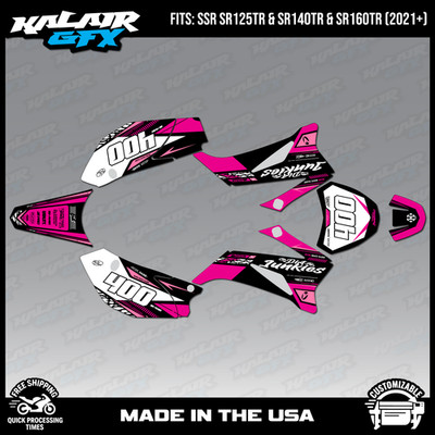 Graphics Kit for SSR SR125TR SR140TR SR160TR (2021+) Rugged - MAGENTA