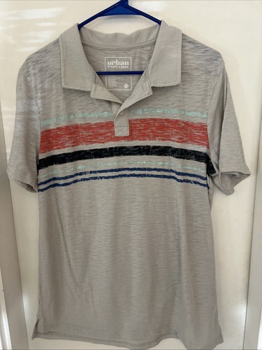 Men’s Urban Pipeline Size M Gray Polo Shirt Cotton Polyester Blend - Picture 1 of 4