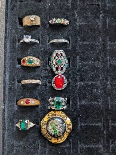 Mixed Ring Lot – 925 Sterling, 18KT HGE, Gold & Silver Plated –  Vintage Styles