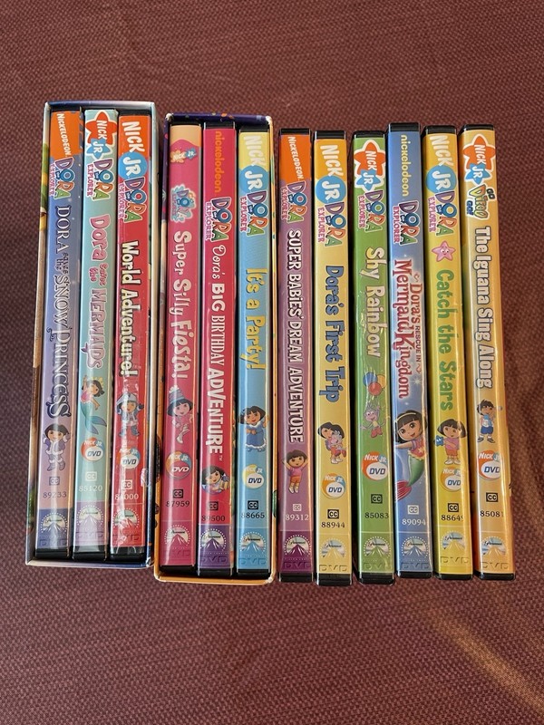 Nick Jr. Dora The Explorer DVD Lot of 11 + 1 Go Diego Go DVD Total 12 DVDs