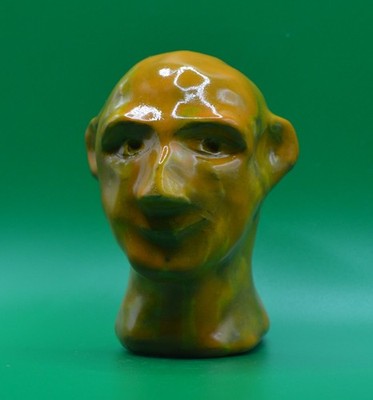 ''Ancient Thinker 3'' - Experimental Original Clay Sculpture. Hand made & glazed.