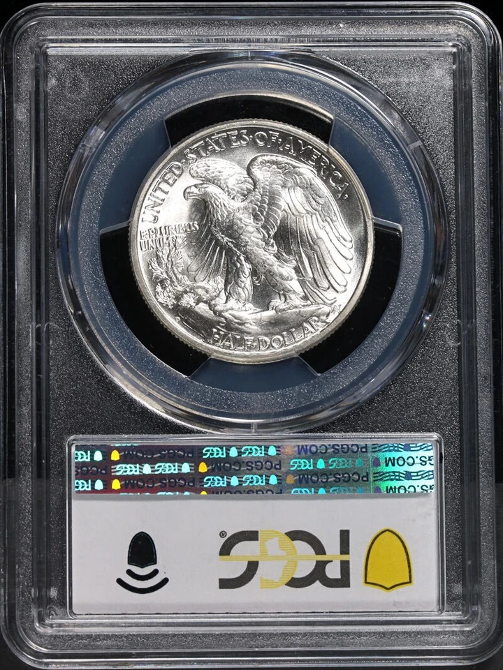 1939-D Walking Liberty Half CAC Sticker PCGS MS66 Blazing White Gem - Image 4 of 4
