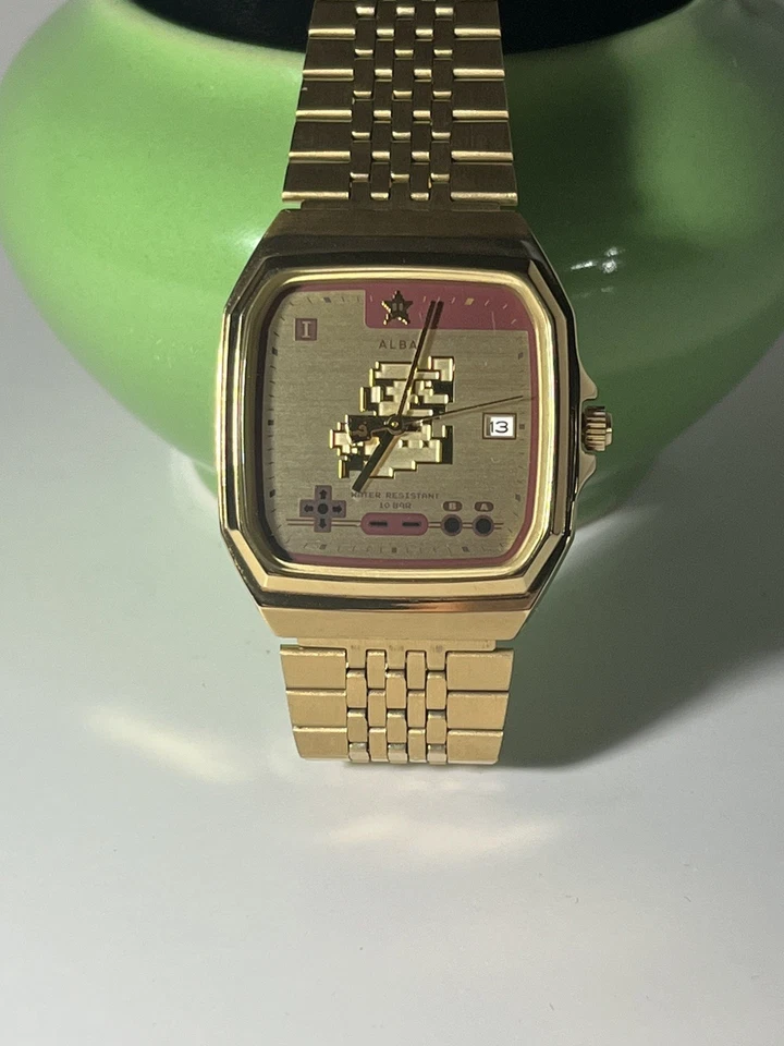 SEIKO ALBA ACCK711 Mario Limited Quartz Watch Gold 10ATM Japan Model Pre-owned - Image 3 of 4