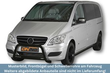 Schwellerrohre & Frontbügel SCHWARZ für Mercedes Vito Viano W639 Bj10- Edelstahl