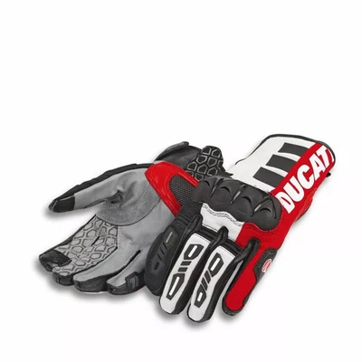 DUCATI Gants de Moto en Cuir de MOTOGP Hommes Cuir de Motard Courses Gants CE - Photo 1/2