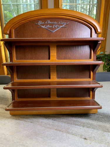 Vintage Wood Wooden Collectible Collector Car Cars Wall Hung Shelf Diecast Toy - Picture 8 of 15