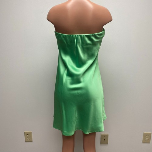 Show Me Your Mumu Womens Green Strapless Taylor Tube Satin Luxe Mini Dress XL - 第 4/8 張圖片