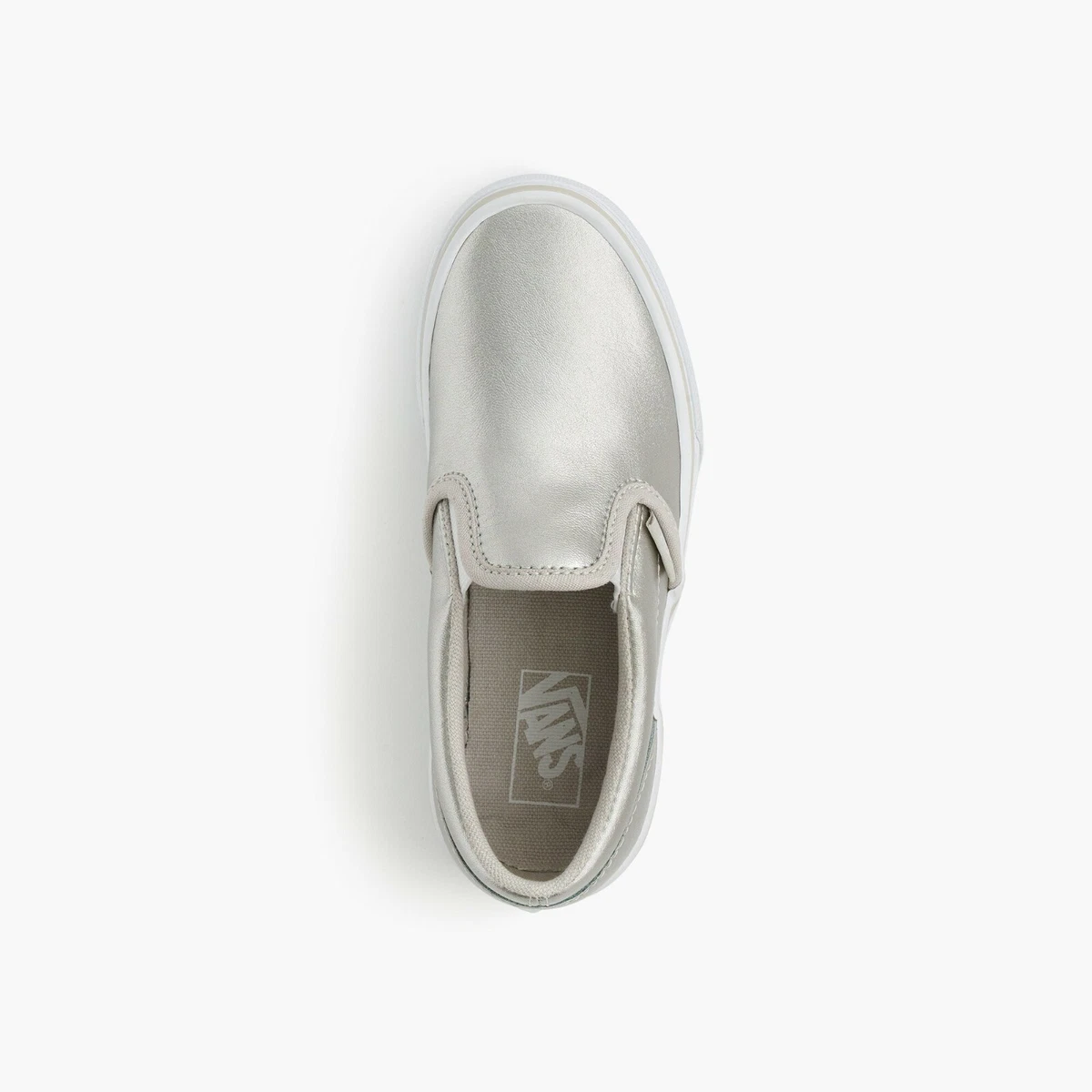 J.Crew​ x VANS Metallic Leather Silver