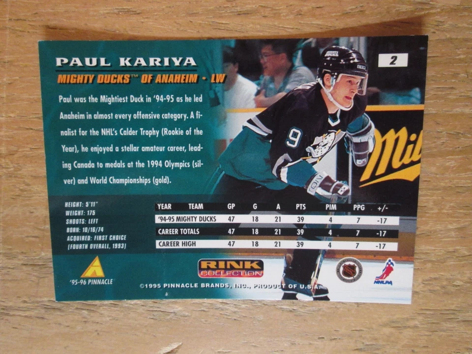 1995-96 PINNACLE, RINK COLLECTION, HOCKEY, MULTI LISTING, YOU PICK 'EM - Image 2 of 2
