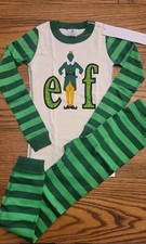 NWT Hanna Andersson BUDDY THE ELF CHRISTMAS ORGANIC LONG JOHN PAJAMAS 120 / 6-7