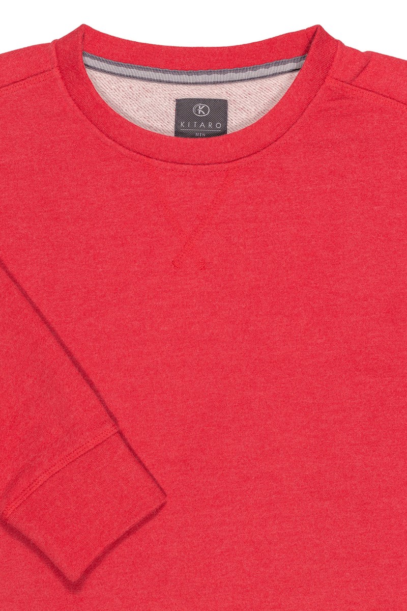 Kitaro Sweatshirt Pullover Uomo Girocollo Cotone Base Blu - Foto 3