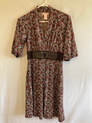 Candie's Womens Mini Dress Size LARGE Brown Pink Leather? Belt Short Sleeve | eBay Candie's Womens Mini Dress Size LARGE Brown Pink Leather? Belt Short Sleeve | eBay