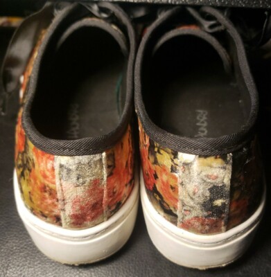 Baskets Plates Dirty Laundry Janeane Velours Fleuri - Taille 8.5 US Femme - Neuf Sans Emballage