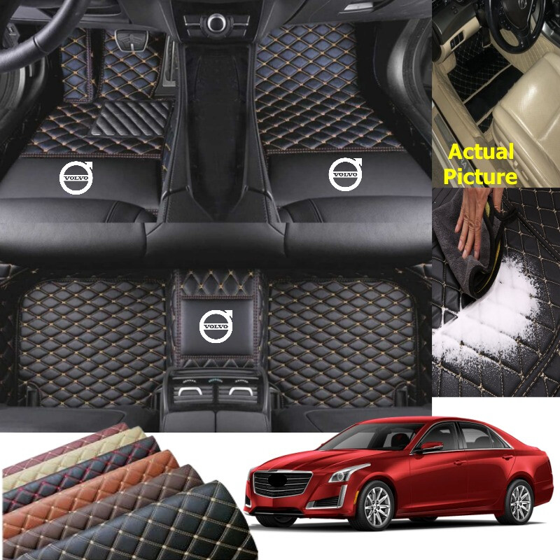 Car Floor Mats For Volvo All Models Luxury Carpets Waterproof Auto Cargo Liners