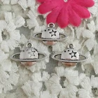 Free Ship 76 Pcs Antique Silver Globe Charms Pendant 14X22MM H-5156